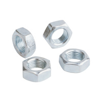 QA1 Jam Nut - 1/4-28 Left Hand - 7/16in Hex 5/32in Wide - Aluminum - 5 Pack