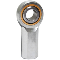 QA1 V Series 3-Pc Rod End - Female/Left Hand - 6mm Bore x M6x1.0 - Carbon Steel