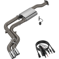 QTP 15-18 Ford F-150 CC/EC Standard Bed 304SS Screamer Cat-Back Exhaust w/3in Tips