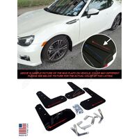 Rally Armor 13-17 Subaru BRZ / Scion FR-S Black UR Mud Flap w/ Red Logo