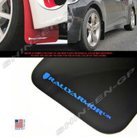 Rally Armor 12-18 Hyundai Veloster Black UR Mud Flap w/ Blue Logo