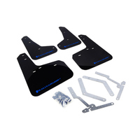 Rally Armor 12-19 Ford Focus ST / 16-19 RS Black Mud Flap w/ Blue Logo