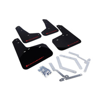 Rally Armor 12-19 Ford Focus ST / 16-19 RS Black Mud Flap w/ Red Logo