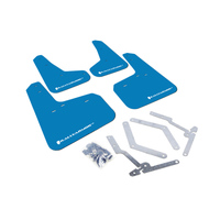 Rally Armor 12-19 Ford Focus (Incl. ST) / 16-19 RS Nitrous Blue UR Mud Flap w/ White Logo