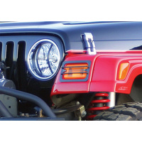 Rampage 1997-2006 Jeep Wrangler(TJ) Euro Front Light Guard Kit - Black