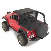 Rampage 1992-1995 Jeep Wrangler(YJ) Tonneau Cover - Black Denim