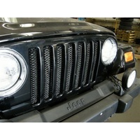 Rampage 1997-2006 Jeep Wrangler(TJ) Grille 3D Single Piece - Black