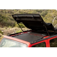 Rampage 2018-2019 Jeep Wrangler(JL) Unlimited Sport 4-Door Mesh Shade Top - Extended - Black