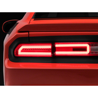 Raxiom 08-14 Dodge Challenger LED Tail Lights- Chrome Housing - Red/Clear Lens