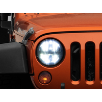 Raxiom 97-18 Jeep Wrangler TJ/JK Axial Series LED Headlights- Black Housing (Clear Lens)