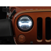 Raxiom07-18 Jeep Wrangler JK LED Halo Projector Headlights- Chrome Housing (Clear Lens)