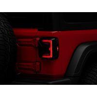 Raxiom 18-23 Jeep Wrangler JL Axial Series LED Tail Lights- Blk Housing (Smoked Lens)