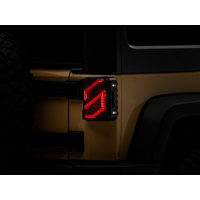 Raxiom 07-18 Jeep Wrangler JK Axial Series Trident LED Tail Lights- Blk Housing (Smoked Lens)