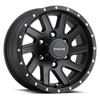 Raceline 820MB Twisted 16x6in / 8x165.1 BP / 0mm Offset / 4.90mm Bore - Satin Black Wheel