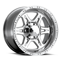 Raceline 886 Renegade 17x9in / 5x127 BP / 0mm Offset / 83.82mm Bore - Polished Wheel