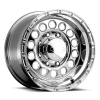 Raceline 887 Rock Crusher 15x10in / 5x114.3 BP / -47mm Offset / 83.82mm Bore - Polished Wheel