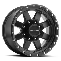 Raceline 935B Defender 15x8in / 5x114.3 BP / -24mm Offset / 83.82mm Bore - Satin Black Wheel