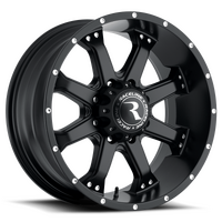 Raceline 991B Assault 16x8in / 8x170 BP / 0mm Offset / 125.2mm Bore - Satin Black Wheel