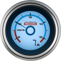 REDARC Single Battery Voltage Gauge w/Optional Current Display - 52mm