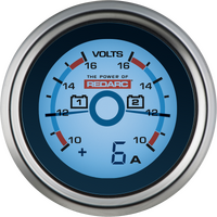 REDARC Dual Battery Voltage Gauge w/Optional Current Display - 52mm