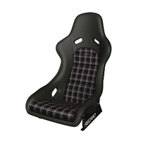 Recaro Classic Pole Position ABE Seat - Black Leather/Classic Checkered Fabric