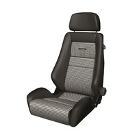 Recaro Classic LX Seat - Black Leather/Pepita Fabric