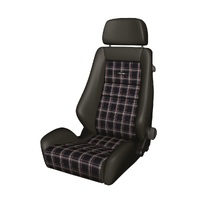 Recaro Classic LX Seat - Black Leather/Classic Checkered Fabric