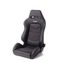 Recaro Speed V Driver Seat - Black Leather/Red Suede Accent