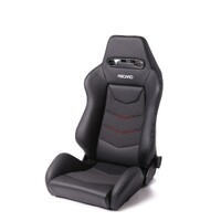 Recaro Speed V Passenger Seat - Black Leather/Red Suede Accent