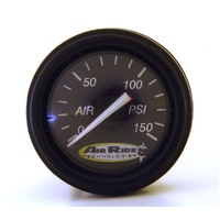 Ridetech Air Pressure Gauge Dual Needle Black Face 150psi w/ Fittings