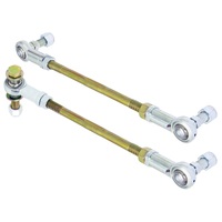 RockJock JL/JT Front Adjustable Sway Bar End Link Kit 8 1/2in Long Rods w/ Heims