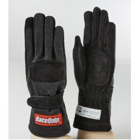 RaceQuip Black 2-Layer SFI-5 Glove - XSmall