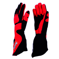 RaceQuip SFI-5 Red/Black Small Long Angle Cut Glove