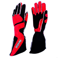 RaceQuip SFI-5 Red/Black Small Outseam Angle Cut Glove