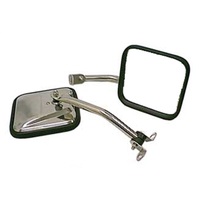 Rugged Ridge 87-95 Jeep Wrangler YJ Stainless Steel CJ-Style Side Mirror Kit