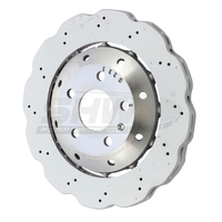 SHW 13-15 Audi RS5 4.2L Rear Drilled-Dimpled Lightweight Wavy Brake Rotor