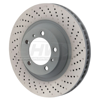 SHW 15-16 Porsche 911 Carrera 4 GTS 3.8L w/o Ceramic Brake Right Frt Drilled-Dimpled MB Brake Rotor