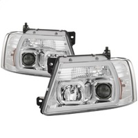 Spyder 04-08 Ford F-150 Light Bar Projector Headlights - Chrome (PRO-YD-FF15004V2-LB-C)