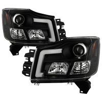 Spyder 04-15 Nissan Titan High-Power LED Module Equipped Headlights - Black (PRO-YD-NTI04PL-BK)