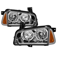 xTune 05-10 Dodge Charger 4pc OEM Style Halogen Headlights w/Corner - Chrome (HD-JH-DCH05-SET-C)