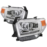 xTune 14-17 Toyota Tundra DRL LED Light Bar Projector Headlights - Chrome (PRO-JH-TTU14-LB-C)