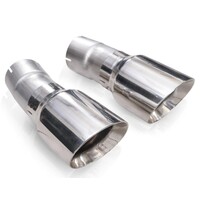 Stainless Works 4in Double Wall Slash-Cut Polished Tip Kit