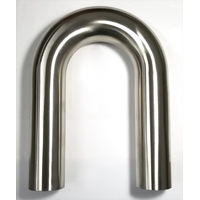 Stainless Bros 3in Diameter 1.5D / 4.5in CLR 180 Degree Bend 6in Leg / 6in Leg Mandrel Bend