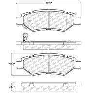 Centric C-TEK 2011 Saab 9-4X Semi-Metallic Brake Pads w/Shims - Rear