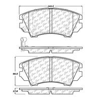 Centric C-TEK 2011 Saab 9-5 Semi-Metallic Brake Pads w/Shims - Front