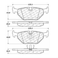 Centric 88-99 BMW M3 C-TEK Ceramic Brake Pads w/Shims