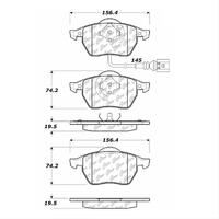 Centric 98-04 Audi A3 / 01-04 Audi S3 / 99-07 Audi TT C-TEK Ceramic Front Brake Pads w/ Shims