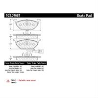 Centric 98-04 Audi A3 / 99-19 Volkswagen Jetta C-TEK Ceramic Front Brake Pads w/ Shims