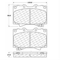 Centric 98-07 Lexus LX470/Toyota Land Cruiser C-TEK Ceramic Brake Pads w/Shims - Front