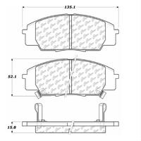 Centric 07-10 Acura CSX / 02-06 Acura RSX / 06-11 Honda Civic C-TEK Ceramic Front Brake Pads w/Shims